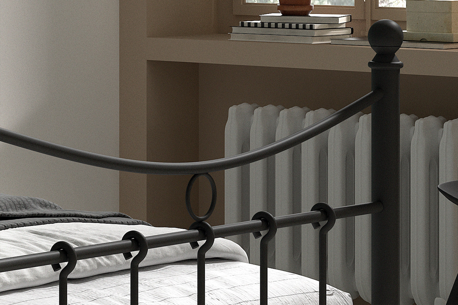 Bed Sandra 90x200 met lattenbodem Zwart