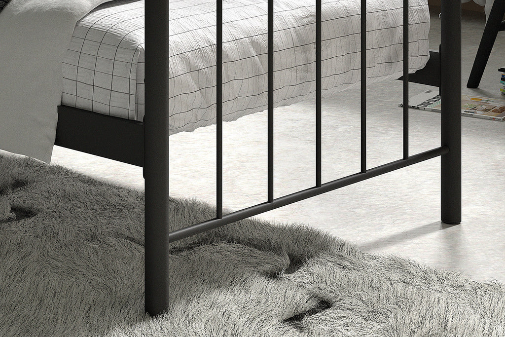 Bed Sandra 90x200 met lattenbodem Zwart