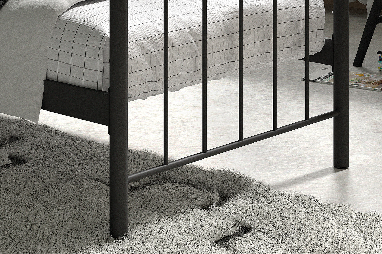 Bed Sandra 90x200 met lattenbodem Zwart