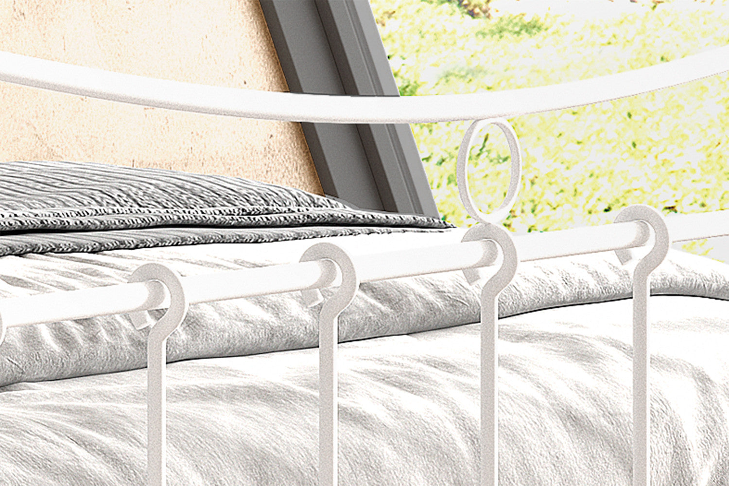 Bed Sandra 140/160x200 met lattenbodem Wit