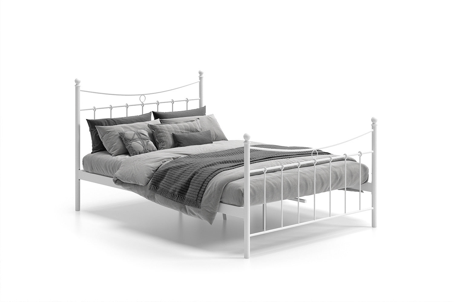 Bed Sandra 140/160x200 met lattenbodem Wit