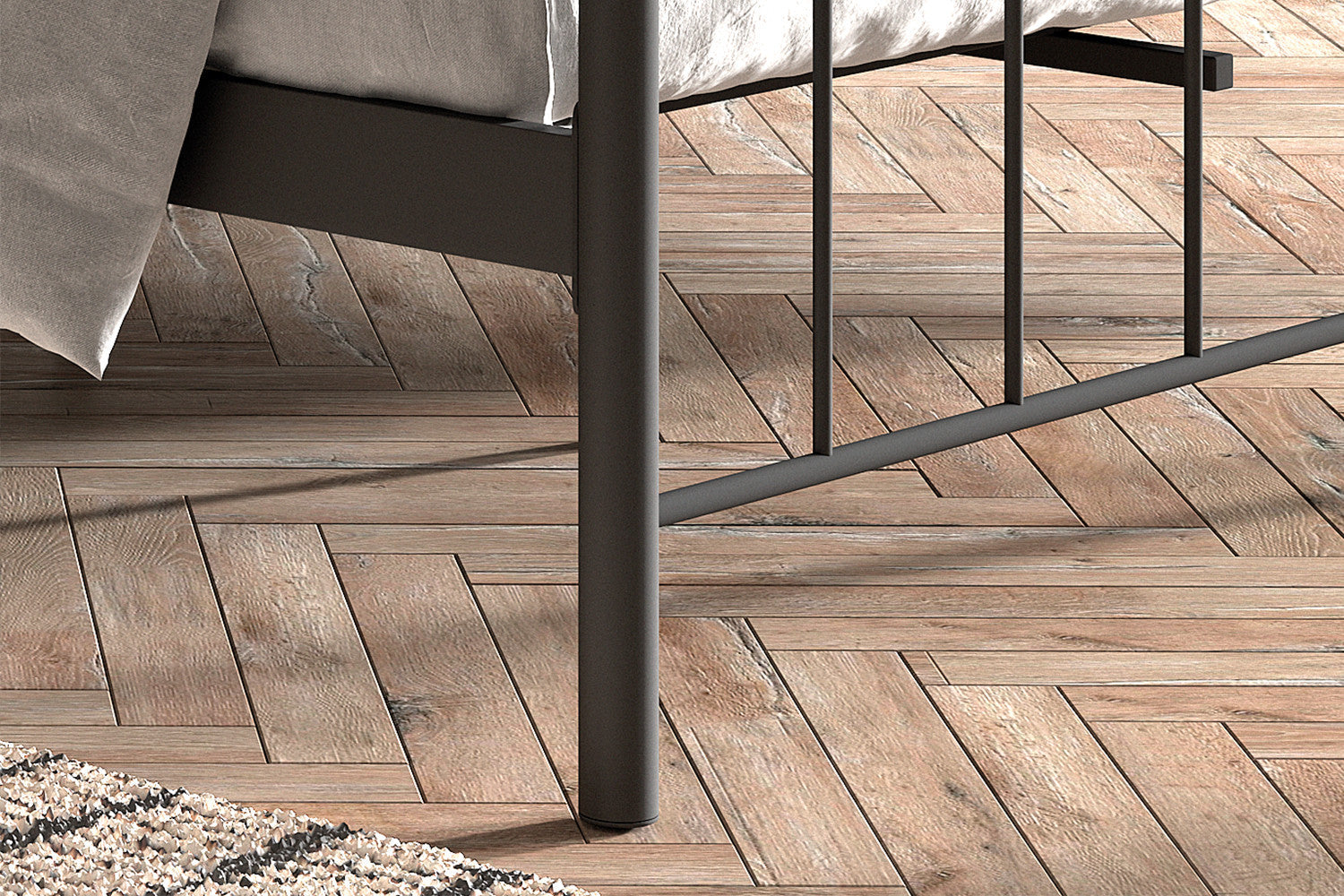 Bed Sandra 140/160x200 met lattenbodem Zwart