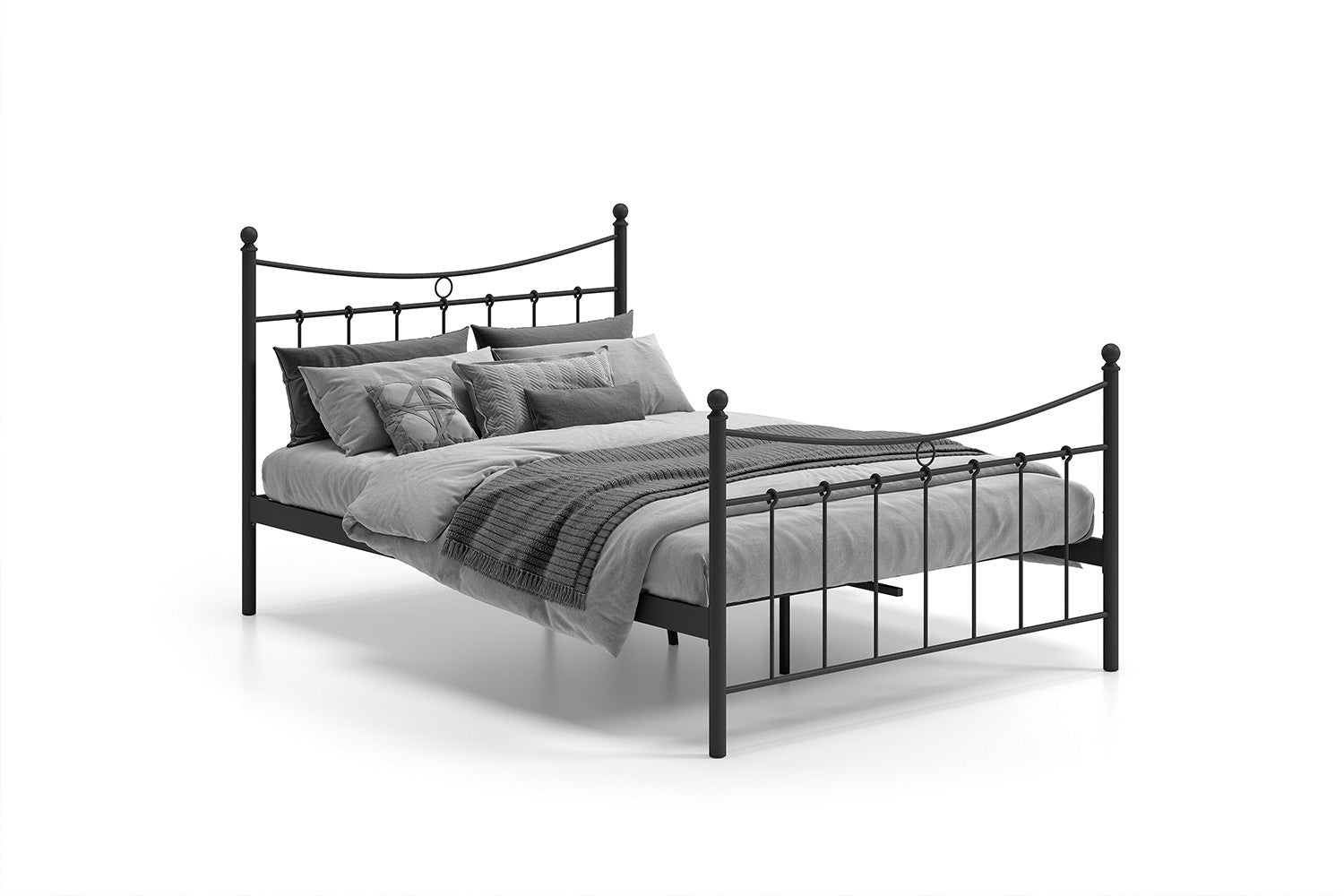 Bed Sandra 140/160x200 met lattenbodem Zwart
