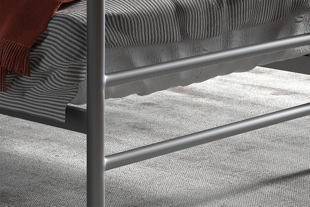 Bed Silka 90x200 met lattenbodem Grijs