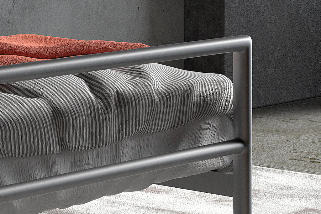 Bed Silka 90x200 met lattenbodem Grijs