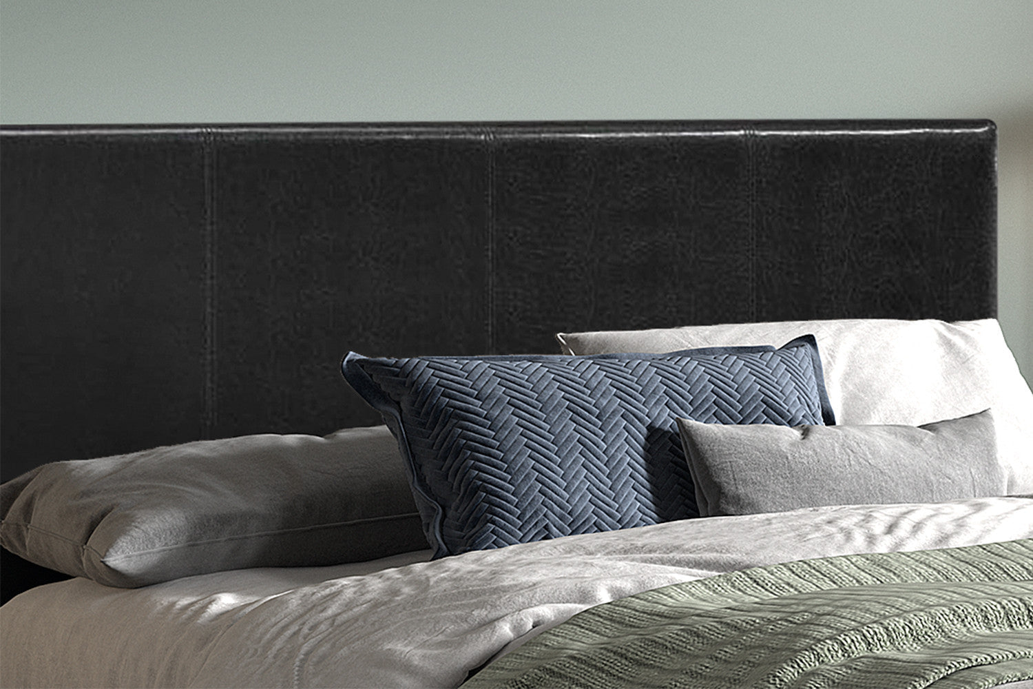 Bed Rudena 140/160x200 met lattenbodem PU Zwart