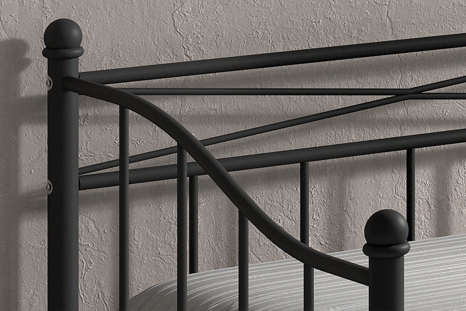 Bed Simone 90x200 met lattenbodem Zwart