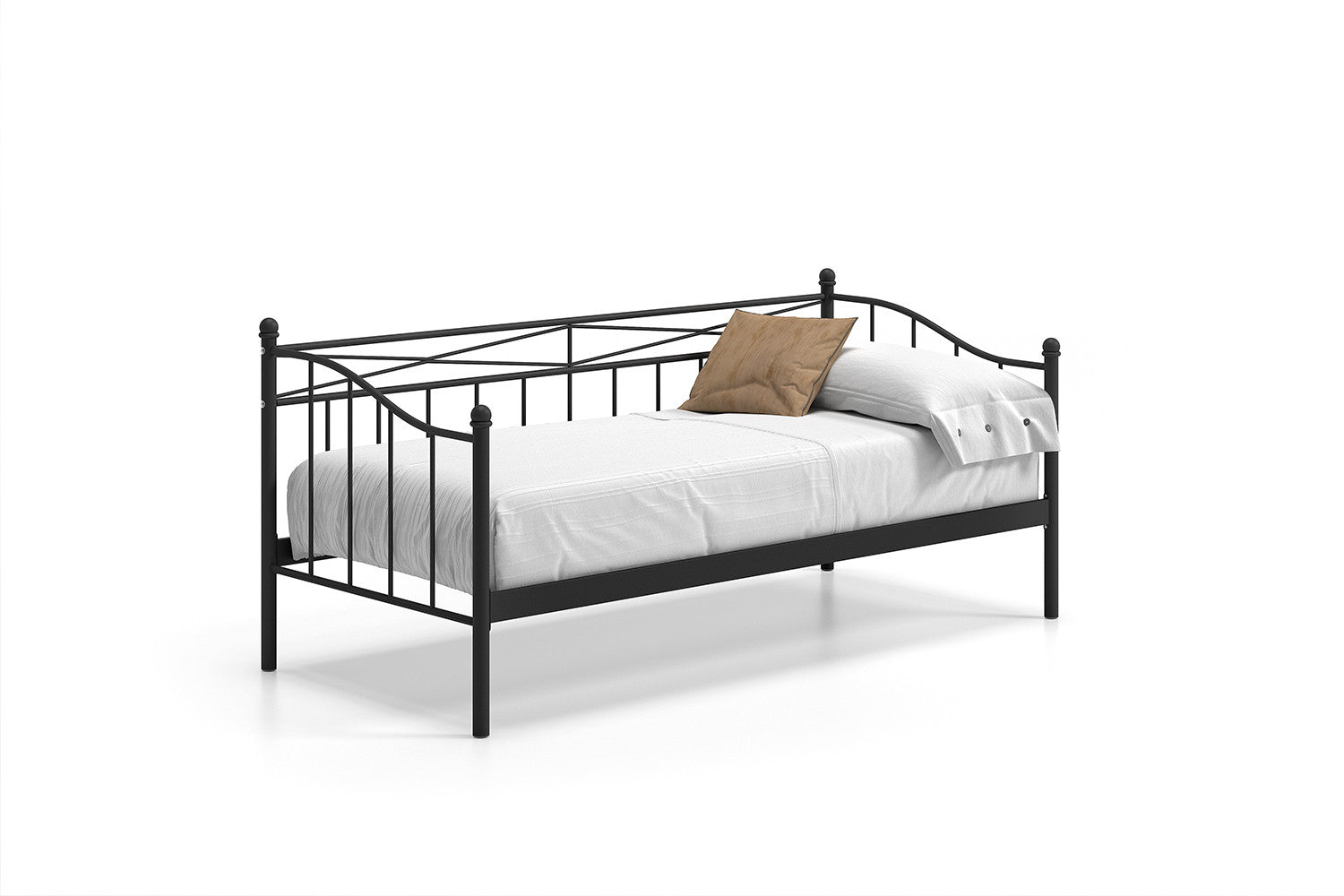 Bed Simone 90x200 met lattenbodem Zwart