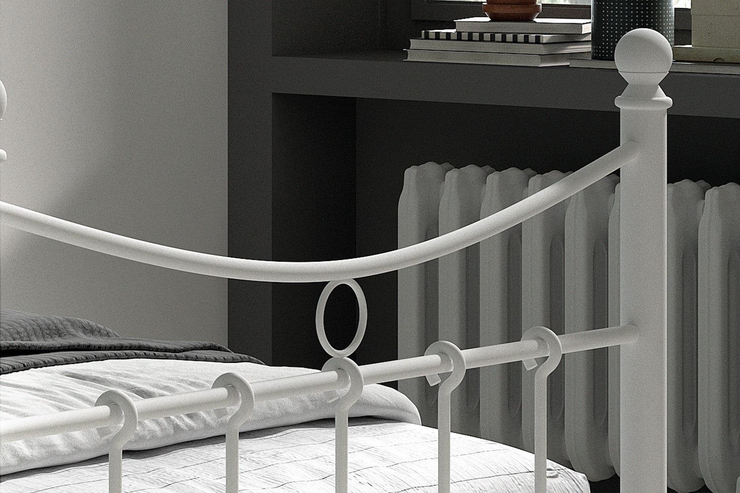 Bed Sandra 90x200 met lattenbodem Wit