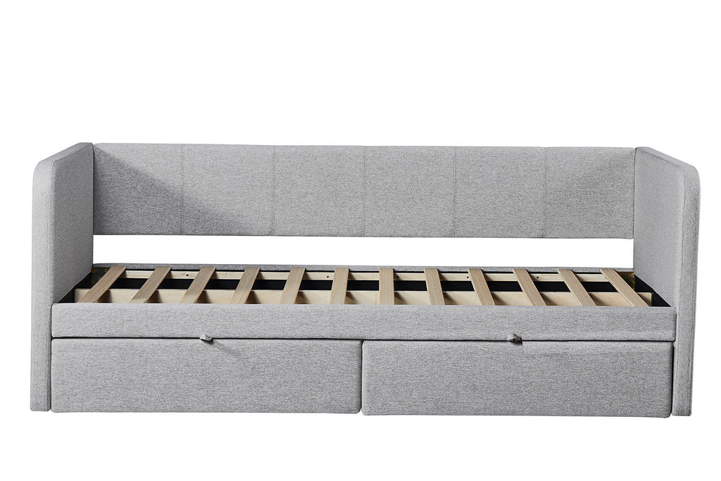 Bed Pamina 90x200 met lattenbodem Beige