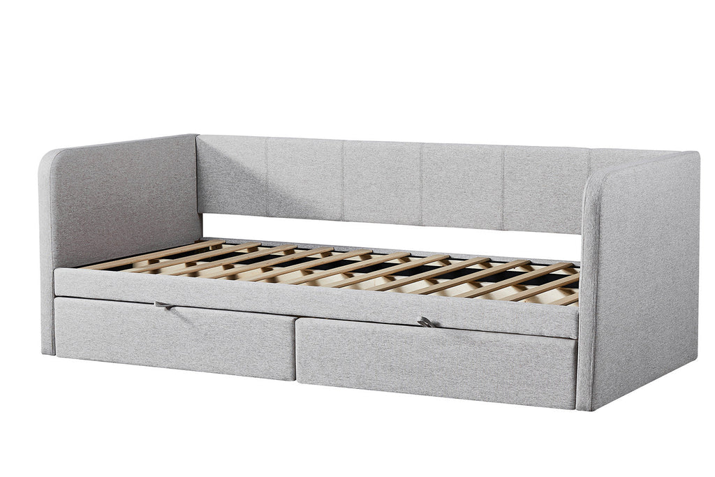 Bed Pamina 90x200 met lattenbodem Beige