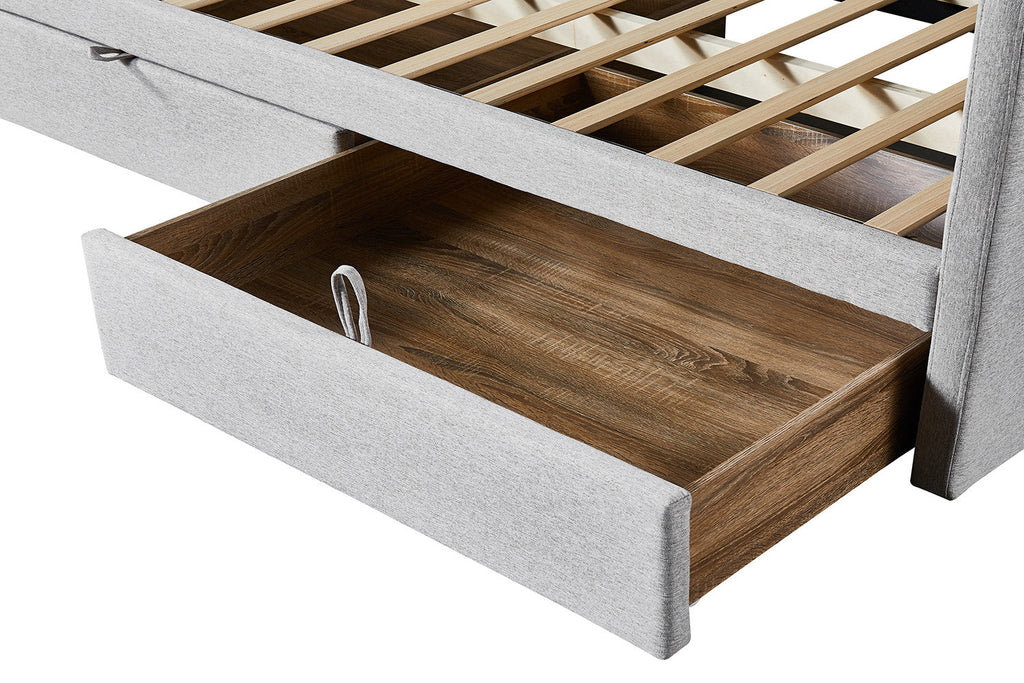 Bed Pamina 90x200 met lattenbodem Beige