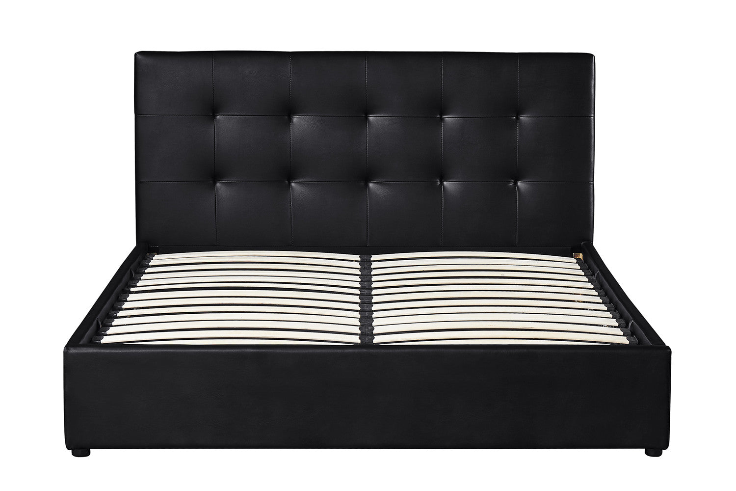 Bed met koffer Pimera 160x200 met lattenbodem PU Zwart