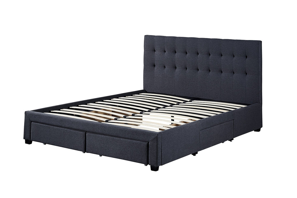 Bed Maurits 160x200 met lattenbodem Grijs