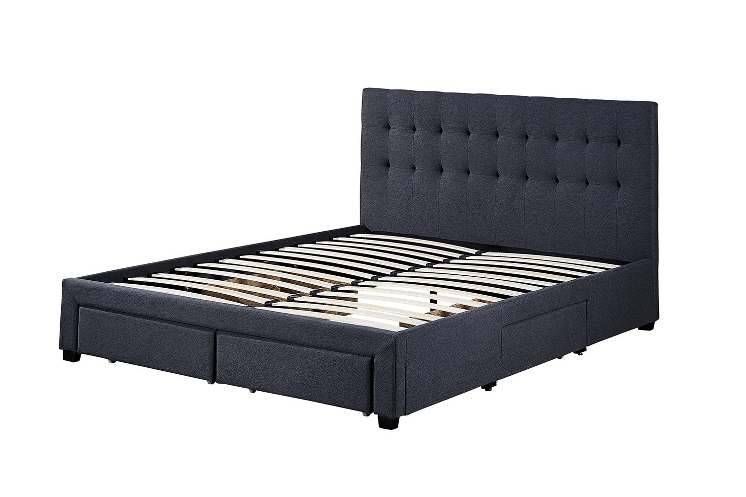 Bed Maurits 160x200 met lattenbodem Grijs