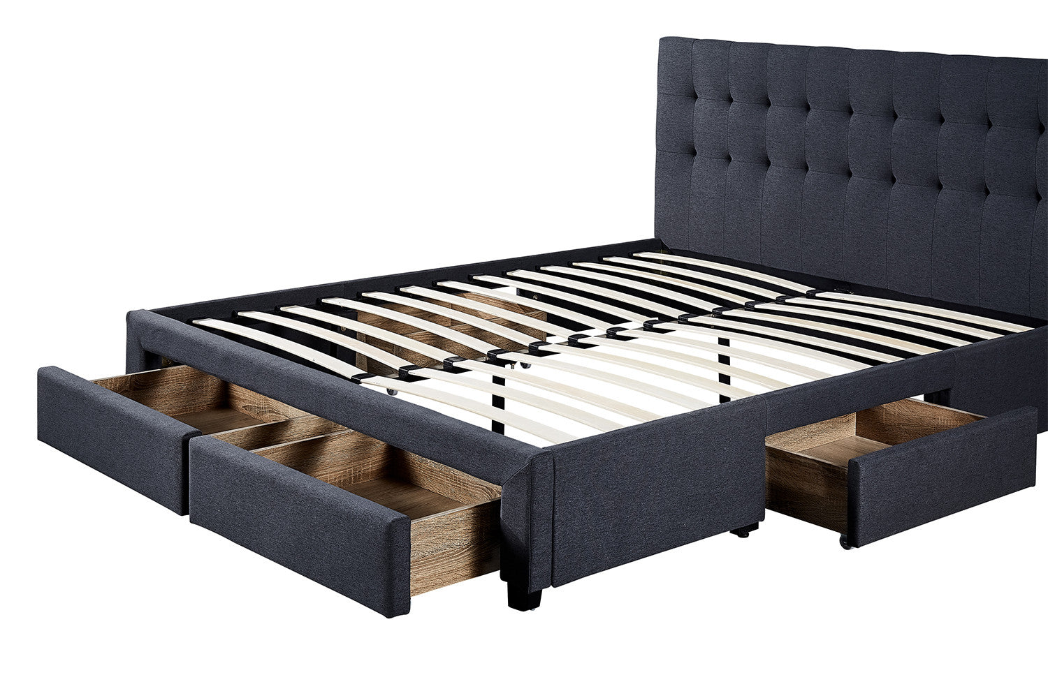 Bed Maurits 160x200 met lattenbodem Grijs
