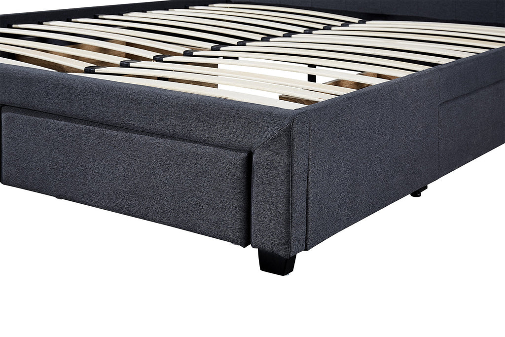 Bed Maurits 160x200 met lattenbodem Grijs