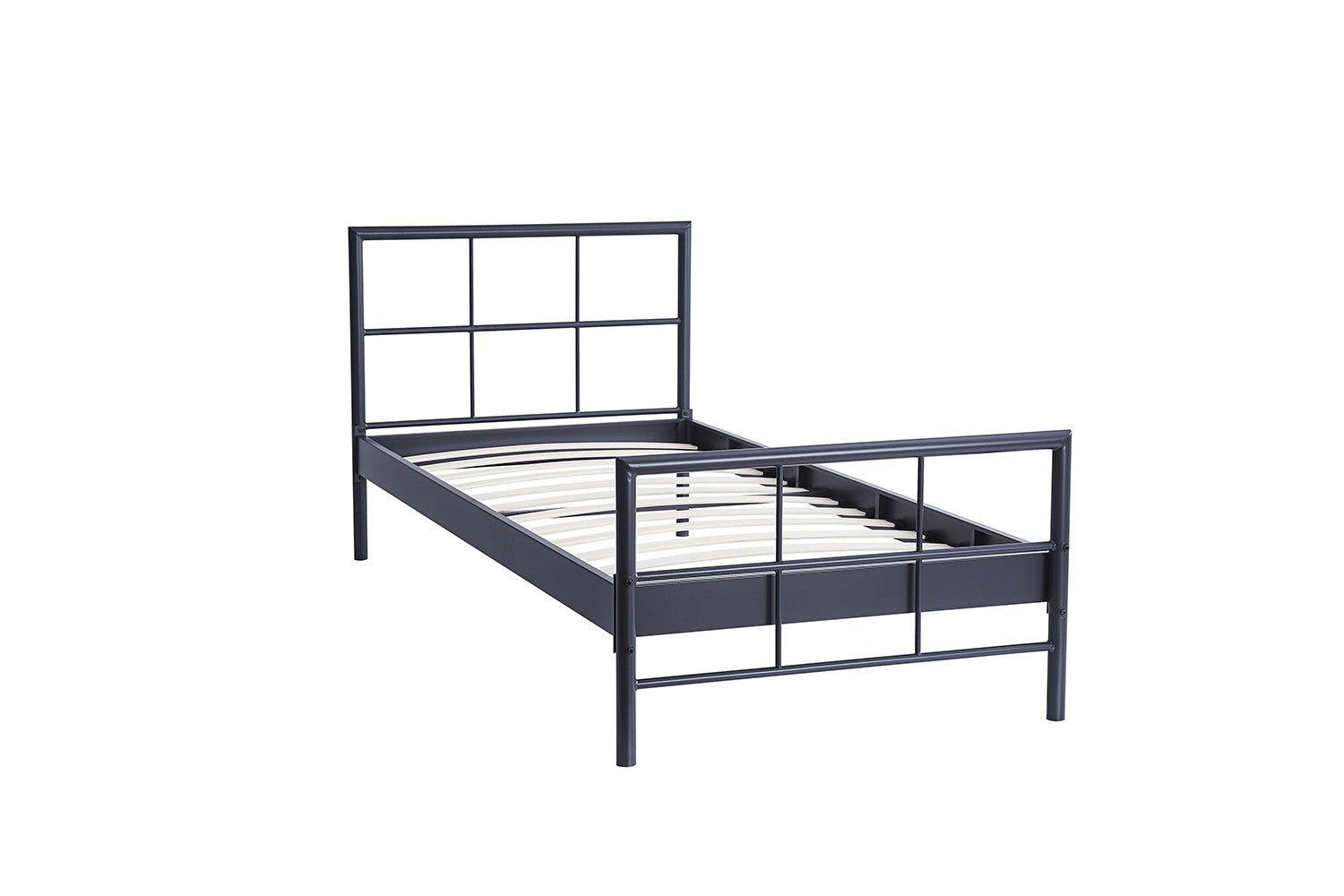 Bed Derek 90x200 Metaal Donkergrijs