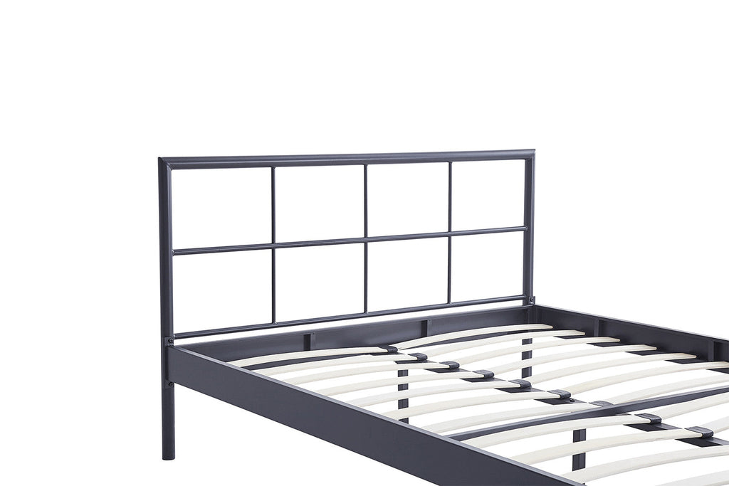 Bed Derek 140/160x200 Metaal Donkergrijs